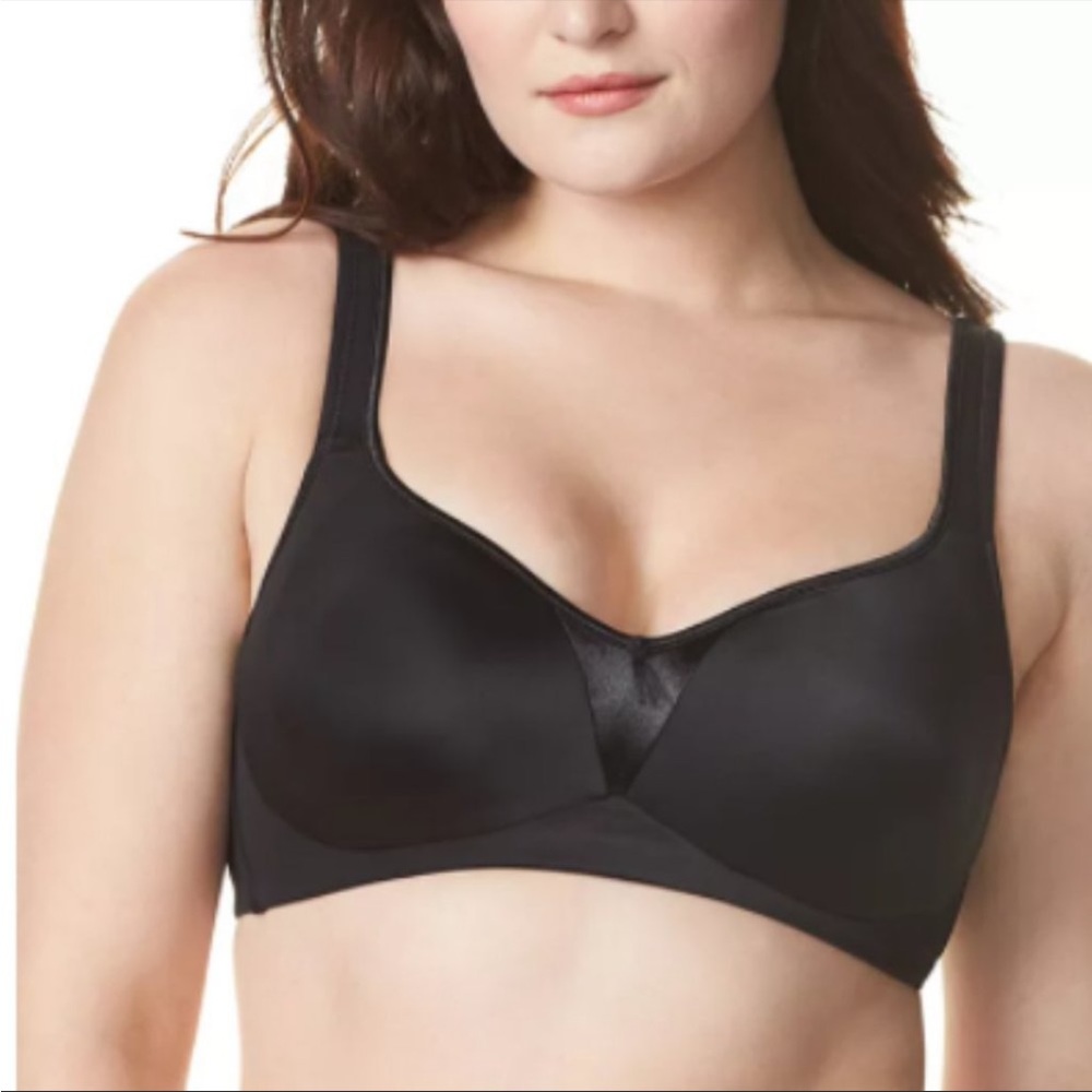 Olga Signature Support Wire Free Bra Black NWT
